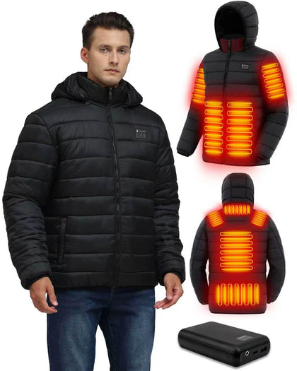 Heated Jackets for Men with Battery Pack, Electric Warm Down Coat