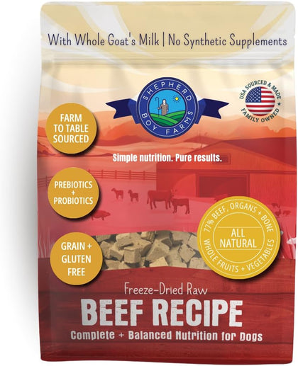 Freeze Dried Raw Dog Food - Beef Recipe, 48 oz
