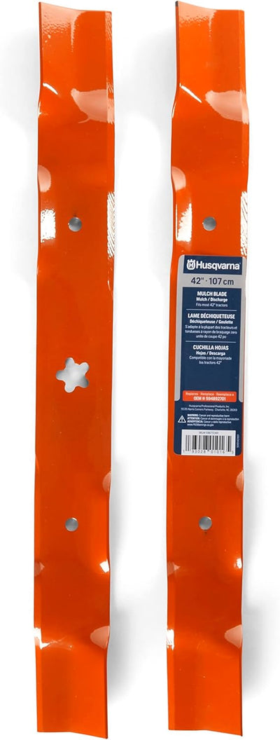 42-Inch Mulching Lawn Mower Blades, Lawn Mower Parts Riding Mowers, Replacement for OEM Part No. 594892701, Orange