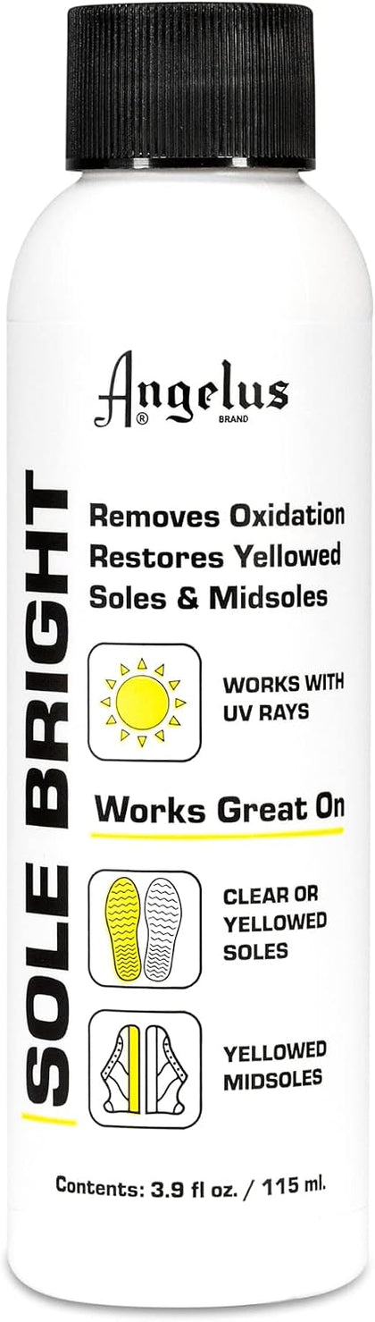 Sole Bright 3.9 oz, White Sole Shoe Cleaner, Effectively Removes Yellowing and Restores Original Look - Shoe Sole