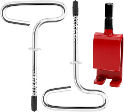 69138 Ice Shelter Anchors and 43416 Anchor Install Adapter | Ice Anchor Tool Kit Compatible with Eskimo ice fishing