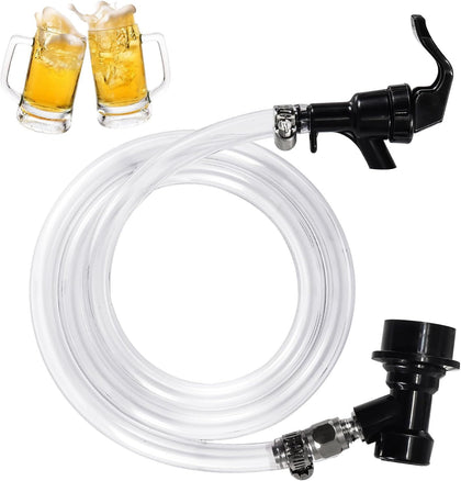 5FT Ball Lock Beer Line Assembly Kit Picnic Tap Corny Keg Dispenser 1 Pack | Pre-Assembled, Healthy Picnic Tap, Food