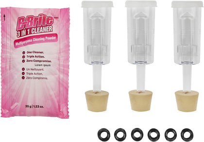 Premium DIY Fermentation Airlock Set – 3-Piece Airlocks with Stoppers, Grommets & Cleaner – Perfect for Home