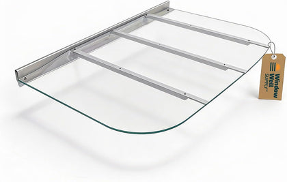 Clear Polycarbonate Large Egress Window Well Cover Sloped 54" W x 38" L