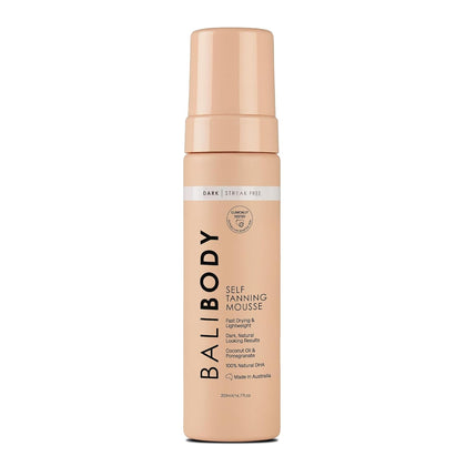 Self Tanner Mousse Dark – Sunless Tanning Foam for Body | Natural, Streak-Free, Fake Tan | Vegan, Cruelty-Free