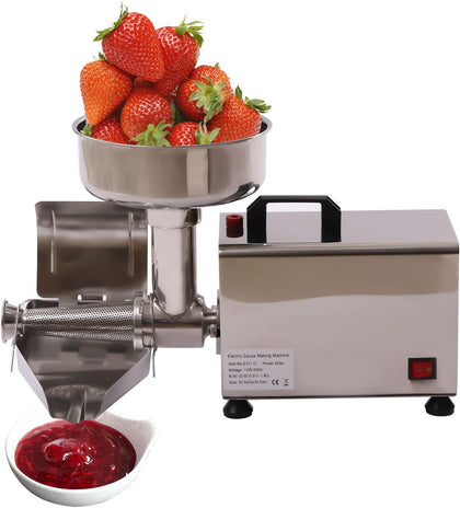 450W Electric Tomato Strainer Commercial Tomato Milling Machine Stainless Steel Tomato Press and Strainer 50 Kg/H