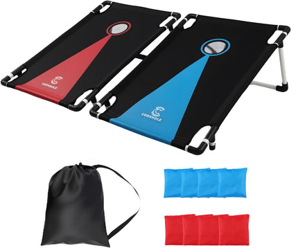 2026 Upgraded Cornhole Board Set for Kids Adults, 3FT x 2FT All Weather Corn Hole Game, Portable Design with Durable