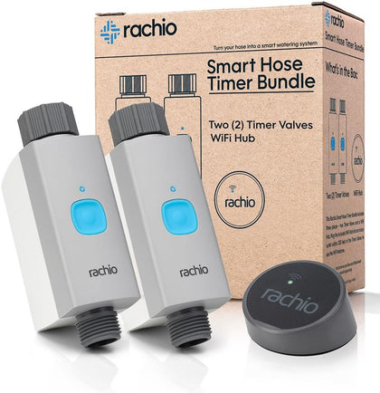 Smart Hose Timer Bundle: Faucet Timer, 2 Valves + 1 WiFi Hub | Bundle & Save, App Control, Quick Install &