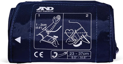 Medium Blood Pressure Cuff Replacement (9.0-14.6"/23-37cm), Latex Free Blood Pressure Cuff, UA-290A ISO-Compliant
