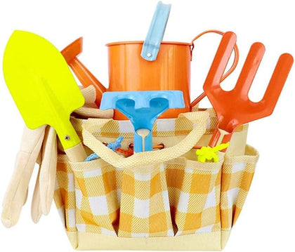 Children's Garden Play Tools Set Durable Beach Toy with Carrying Bag for Kids, Ideal Garden Tool Outdoor Play