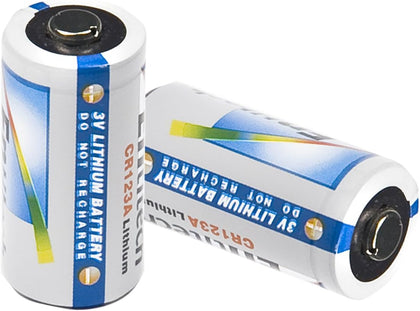 CR123A 3V Lithium Batteries – 2 Pack | Non-Rechargeable Battery for Flashlights, Laser Sights, Cameras, and Security