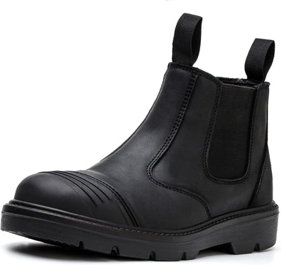Men's 6" Steel Toe Work Boots - Heavy Duty, Comfortable, and Durable with Superior Oil/Slip Heat Resistant Outsole