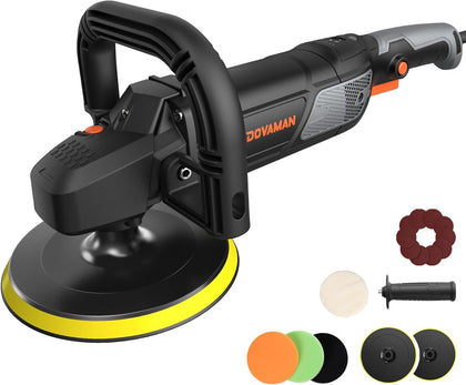 Buffer Polisher Kit for Car 12.5Amp 6 Inch/7 Inch Rotary Car Polisher Waxer | 6 Variable Speed 1000-3000rpm