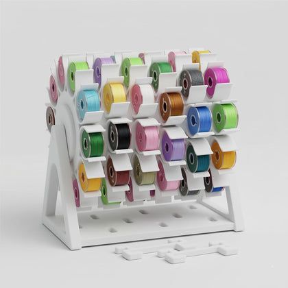 Rotating Bobbin Thread Organizer, 60-Hole Sewing Thread Holder, Compatible with IKEA Skadis, Space-saving
