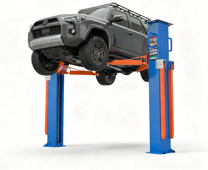 2 Post Car Lift 8000 lbs - Portable Auto Lift & Hydraulic Vehicle Hoist for Home Garage - Mid Rise Design, 220V Motor