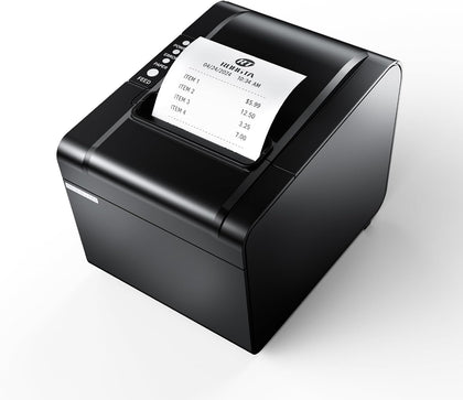 POS Printer, 80mm USB Thermal Receipt Printer, Restaurant Kitchen Printer with Auto Cutter Support Cash Drawer,USB