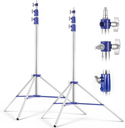 Heavy Duty Light Stand for Photography, 10.5ft/320cm Adjustable Tripod | Spring Cushioned Light Stand with 1/4"