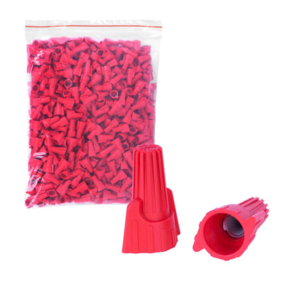 500PCS Red Winged Wire Nuts 22-8 AWG UL486C Listed Heavy Duty Connectors
