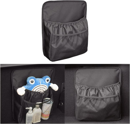 Car Trunk Organizer, Vehicle Backseat Hanging Storage Bag with Netting Pouch, Multifunctional Automotive Interior