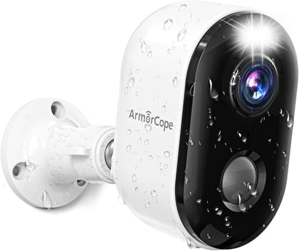 Security Cameras Wireless Outdoor, Battery Powered 2k Color Night Vision, AI Motion Detection Spotlight Siren, IP66
