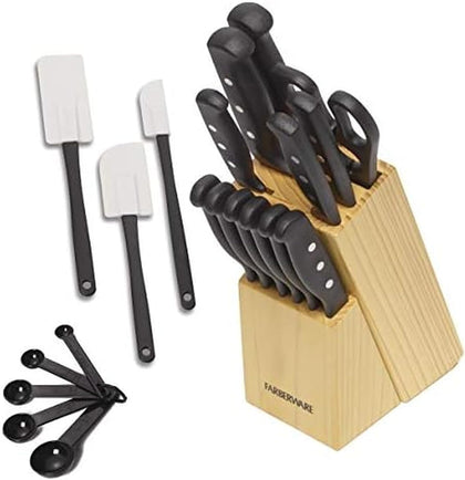 22-Piece Kitchen Knife Block Set, High Carbon Stainless Steel