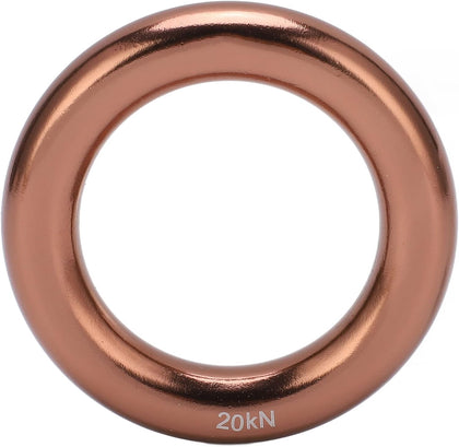 Climbing Rappel Ring Aluminum Alloy Round O Ring, 20KN Breaking Load Climbing Ring for Tree Climbing Rock Climbing