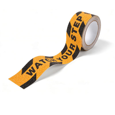 48mm x 5m Anti Slip Tape, Watch Your Step Yellow Black