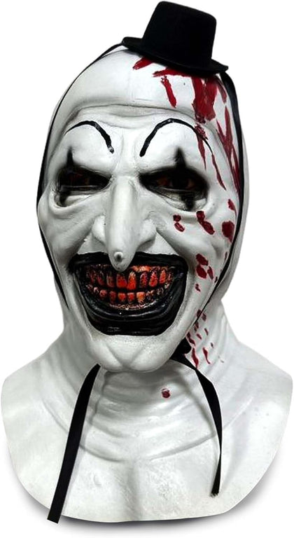 Terrifier Clown Mask Scary Joker Killer Halloween Masks Horror, Adult Scary Killer Clown Joker Halloween Costume