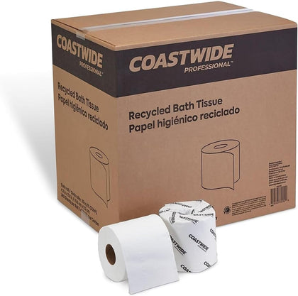 Professional Recycled Toilet Paper, 2-Ply, White, 48 Rolls