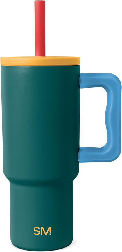 Kids Tumbler with Straw & Handle | 24oz | Multi-Color | Trek Kids Water Bottle, Toddler Cup | Insulated Stainless