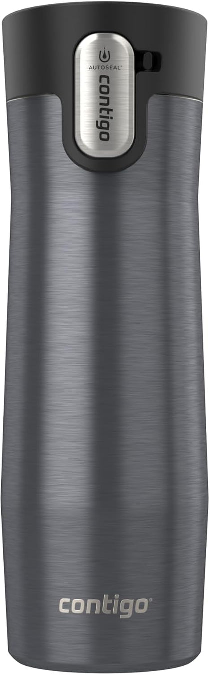 AUTOSEAL West Loop Vacuum-Insulated Stainless Steel Travel Mug with Easy-Clean Lid 20 oz Sake