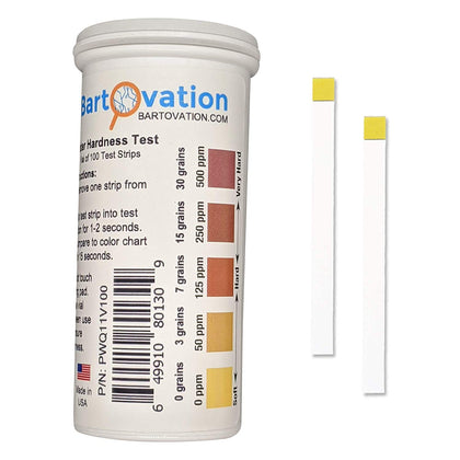 Total Water Hardness Test Strips, 0-500 ppm, 100-Pack