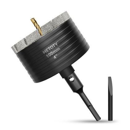 Diamond Core Drill Bit 4"(100mm) with SDS Plus Adapter Heavy Duty Concrete Core Bit for Dry or Wet Drilling