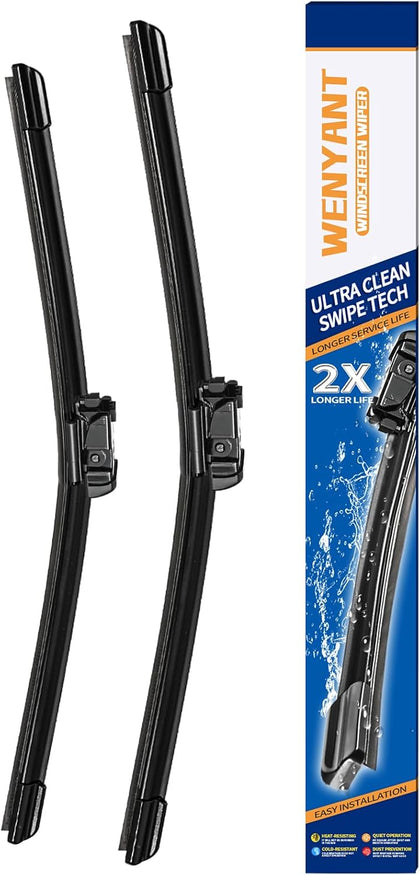 24"/21" Windshield Wipers Compatible with GMC Acadia 2007-2011 Volkswagen Tiguan 2009-2017 Front Wiper Blades for My