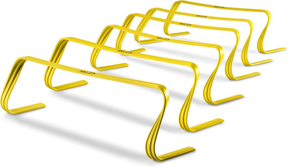 6X Ultra Durable Agility Hurdles - for Athletes of All Skill Levels,6pk of 6-in Tall Hurdles,Bright Yellow Color,Made