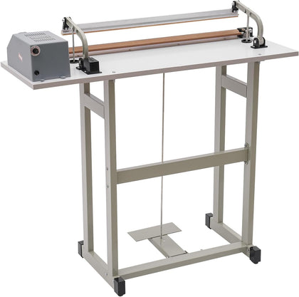 Foot Pedal Bag Sealer, 110V 850W Portable Plastic Sealing Machine, 22.83in Foot Pedal Impulse Sealer with Cutter