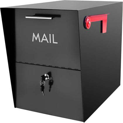 XL Post-Mount Mailbox, Weather Resistant, Large Outdoor Mailboxes, Galvanized Steel Heavy Duty Mailbox, Easy to