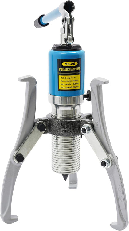 Hydraulic Gear Puller Set Wheel Bearing Puller Kit, 20 Ton 2 or 3 Jaws Pulling Separator with Carrying Case, Wheel