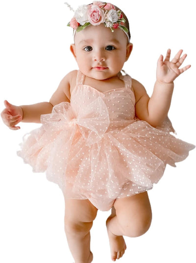 Baby Girl Summer Sleeveless Lace Romper Dress