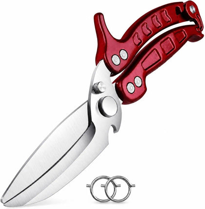 Heavy Duty Poultry Shears - A Must Have Kitchen Shears for Chicken and Meat Cutting - Dishwasher Safe and Stainless