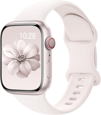 Sport Silicone Band Compatible with Apple Watch Bands 40mm 38mm 41mm 44mm 45mm 42mm 49mm Women Men,Soft Wristband