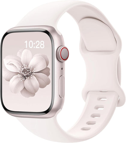 Sport Silicone Band Compatible with Apple Watch Bands 40mm 38mm 41mm 44mm 45mm 42mm 49mm Women Men,Soft Wristband