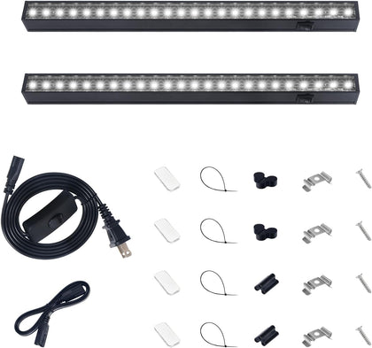 T5 LED Grow Lights, 1FT 10W (2 X 5W), 5000K Full Spectrum, 2 Packs | Grow Light Strip for Indoor Growing, Linkable
