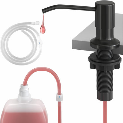 Sink Soap Dispenser, OHiHi Kitchen Sink Soap Dispenser with 47" Extension Tube, Wide Pump Head Base, No Water