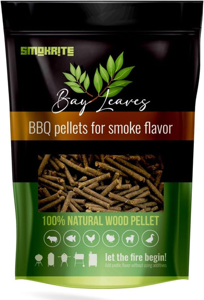 : Bay Leaves Wood Pellets for Smoker Grills, All 100% Natural Hard Wood BBQ Pellets for Outdoor Grills, Smoke, Roast