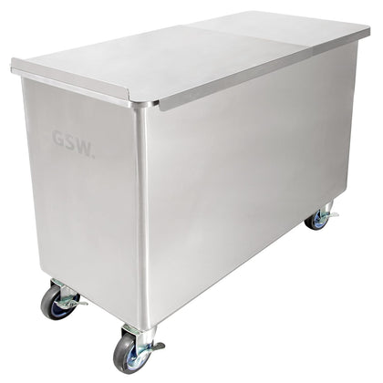 DN-FB100 Commercial Stainless Steel Flour Bin with 2 Sliding Lids Storage Container (100 QT)