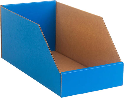 Hudson Exchange 6x12x5.5" (25 Pack) Corrugated Parts Bin Box For Storage & Organization, Blue