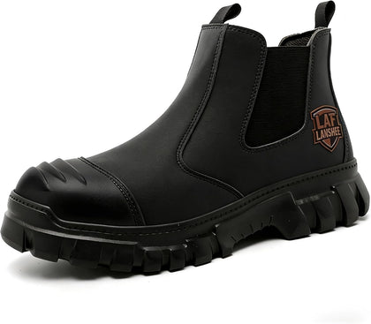 Steel Toe Boots, Work Boots for Men Industrial Construction Shoes, Waterproof, Lightweight, Comfortable, Non-slip