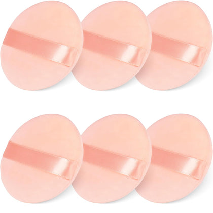 Powder Puff Face Makeup Soft Velour Beauty Blender Sponge for Loose Powder Foundation Setting Powder Puffs Reusable