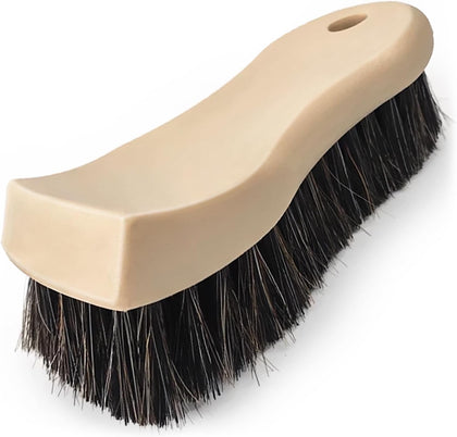 Long Bristle Horse Hair Brush for Leather, Versatile Leather Cleaning Brush for Car Interior Seat, Carpet
